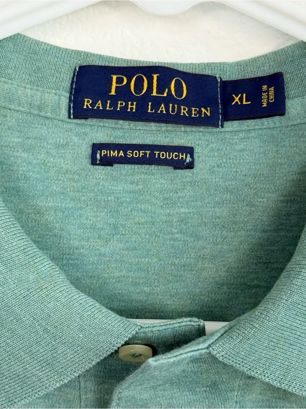 Polo Ralph Lauren Pima Soft Touch Polo Shirt Green Heather XL Men’s Cotton